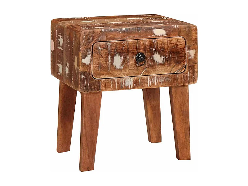 Mesas auxiliares con cajón Multicolor madera maciza reciclada