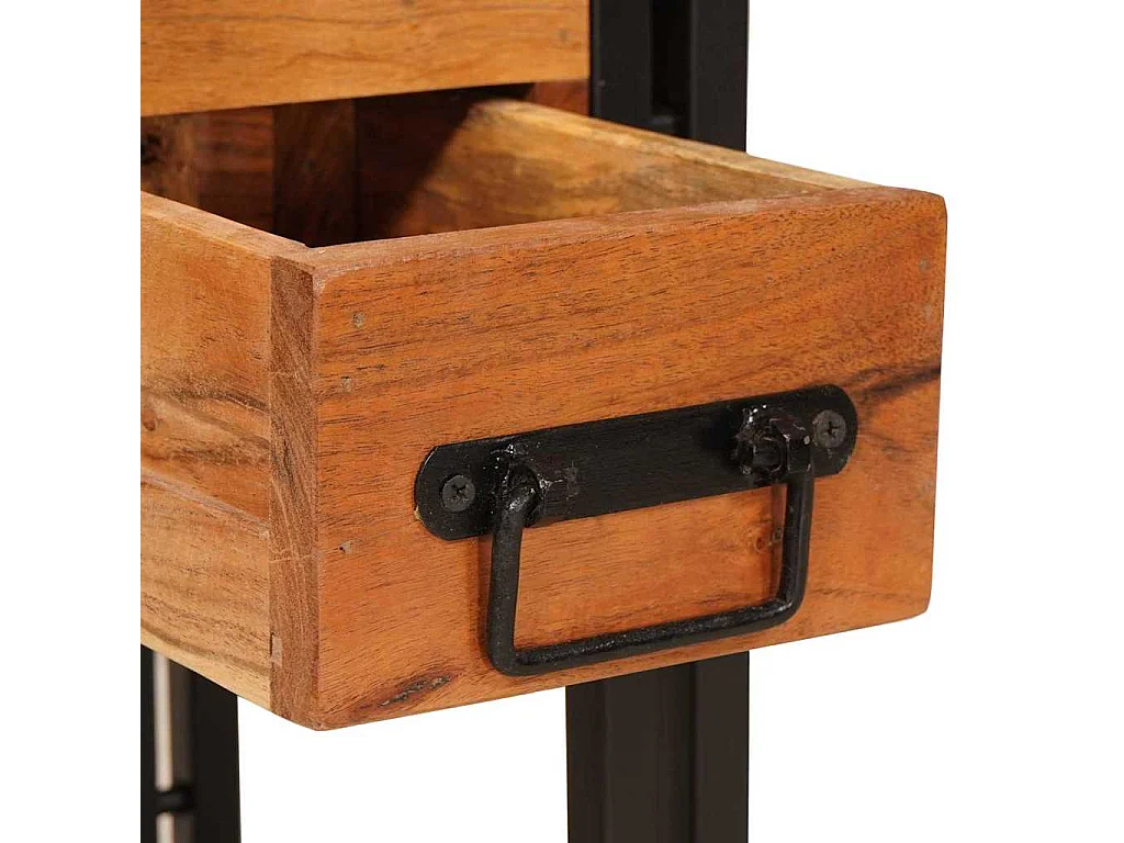Mesa auxiliar 30 x 30 x 40 cm Madera de acacia sólida y metal