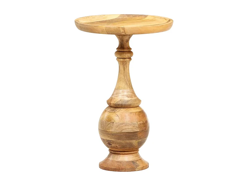 Table d'appoint ronde 43x43x66 cm Bois de manguier massif