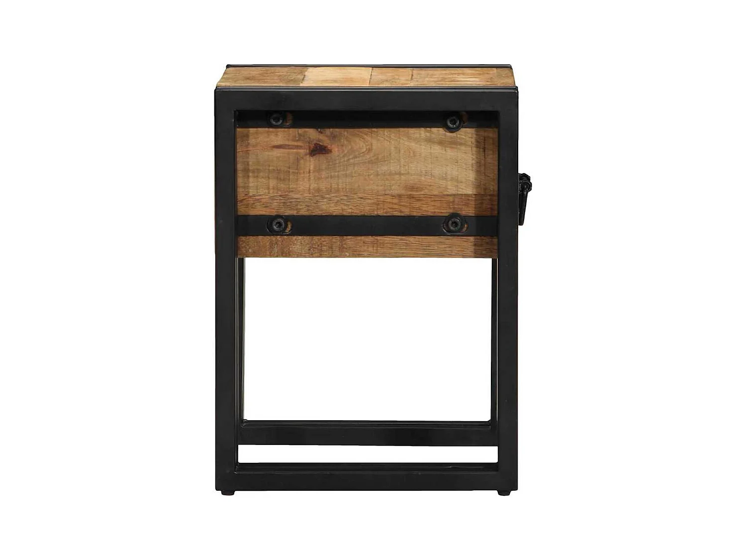 Table d'appoint 30 x 30 x 40 cm Bois de mangue massif et métal