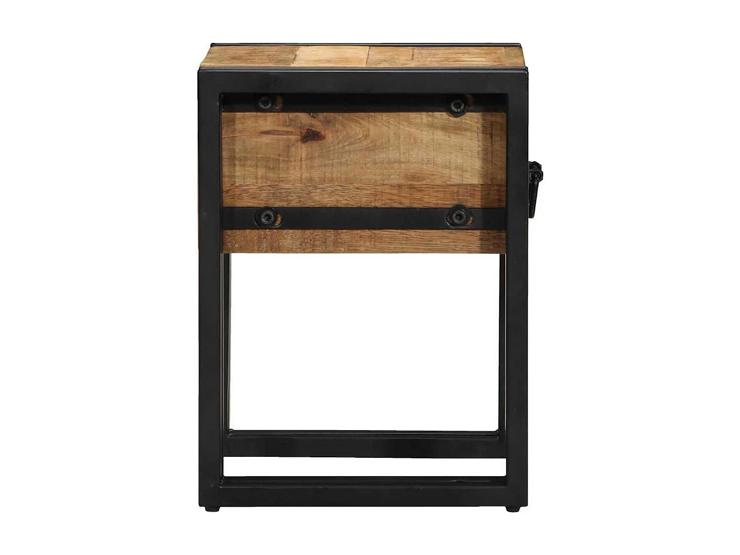 Mesa auxiliar 30 x 30 x 40 cm Madera de mango sólido y metal