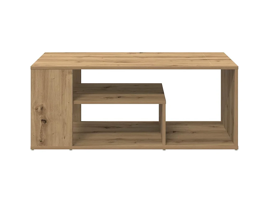 Table d'appoint chêne artisanal 100x50x40 cm bois d'ingénierie