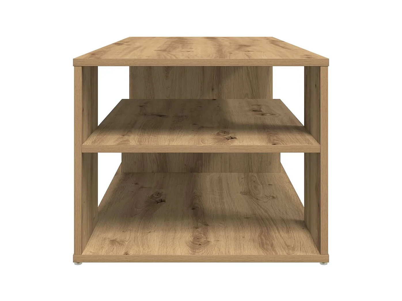 Table d'appoint chêne artisanal 100x50x40 cm bois d'ingénierie