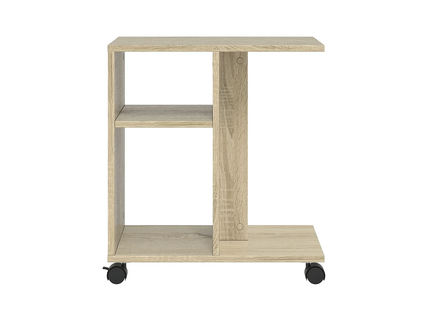 Table d'appoint avec roues chêne sonoma bois d'ingénierie