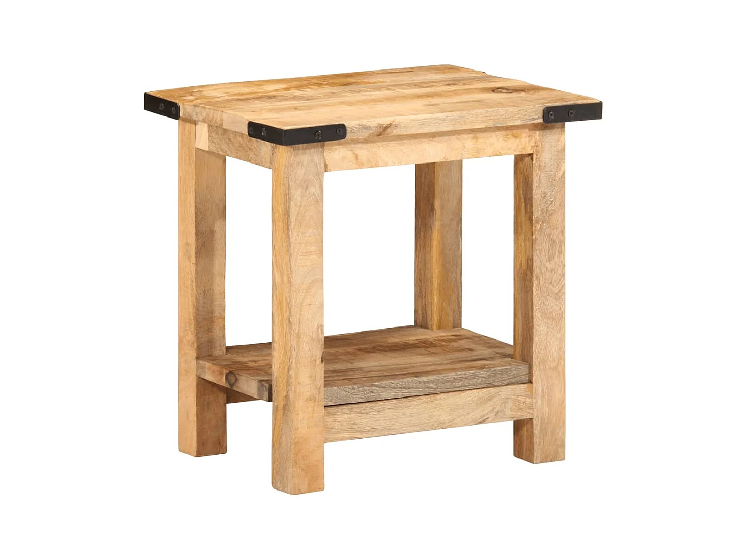 Table d'appoint 40x30x40 cm bois massif de manguier brut