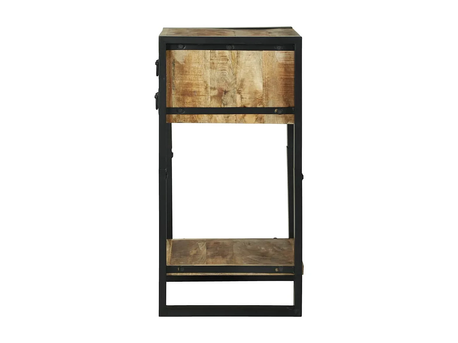 Table d'appoint avec tiroir Marron Bois de manguier brut massif