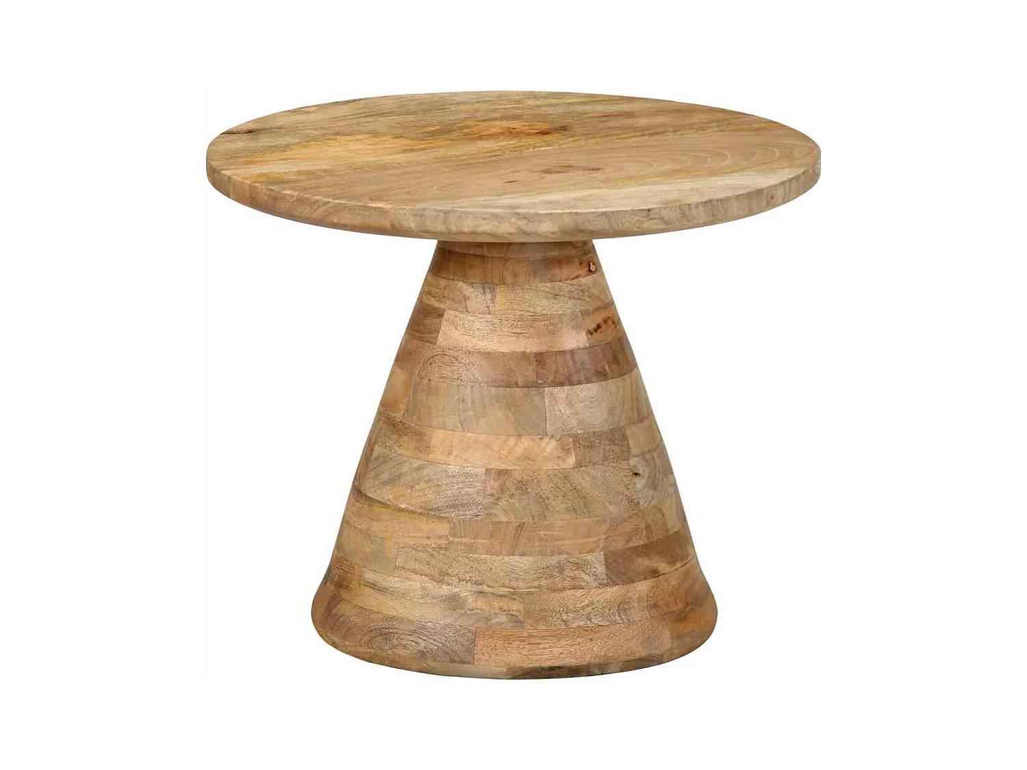 Table d'appoint Ø50x40 cm bois de manguier massif