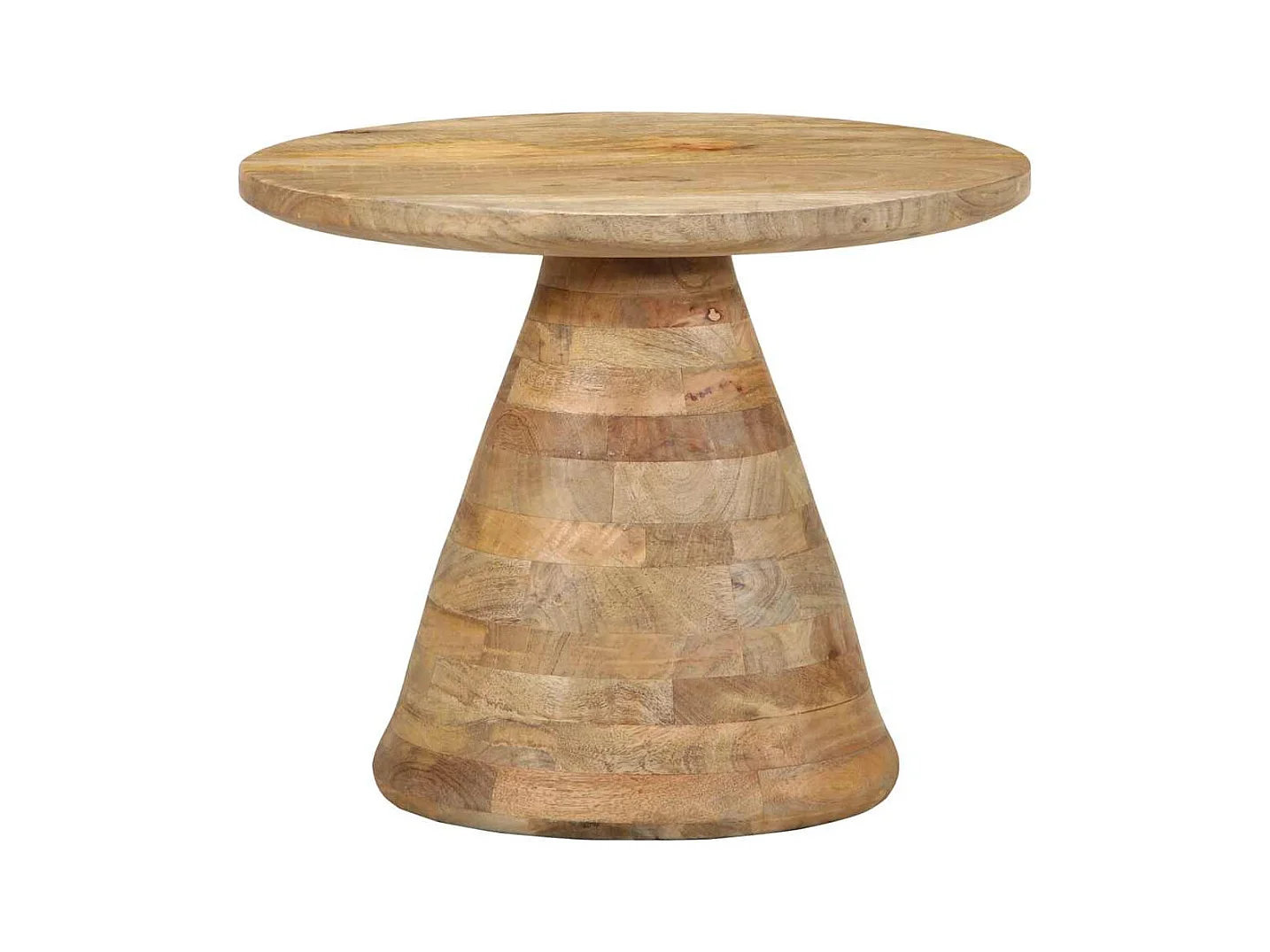 Table d'appoint Ø50x40 cm bois de manguier massif