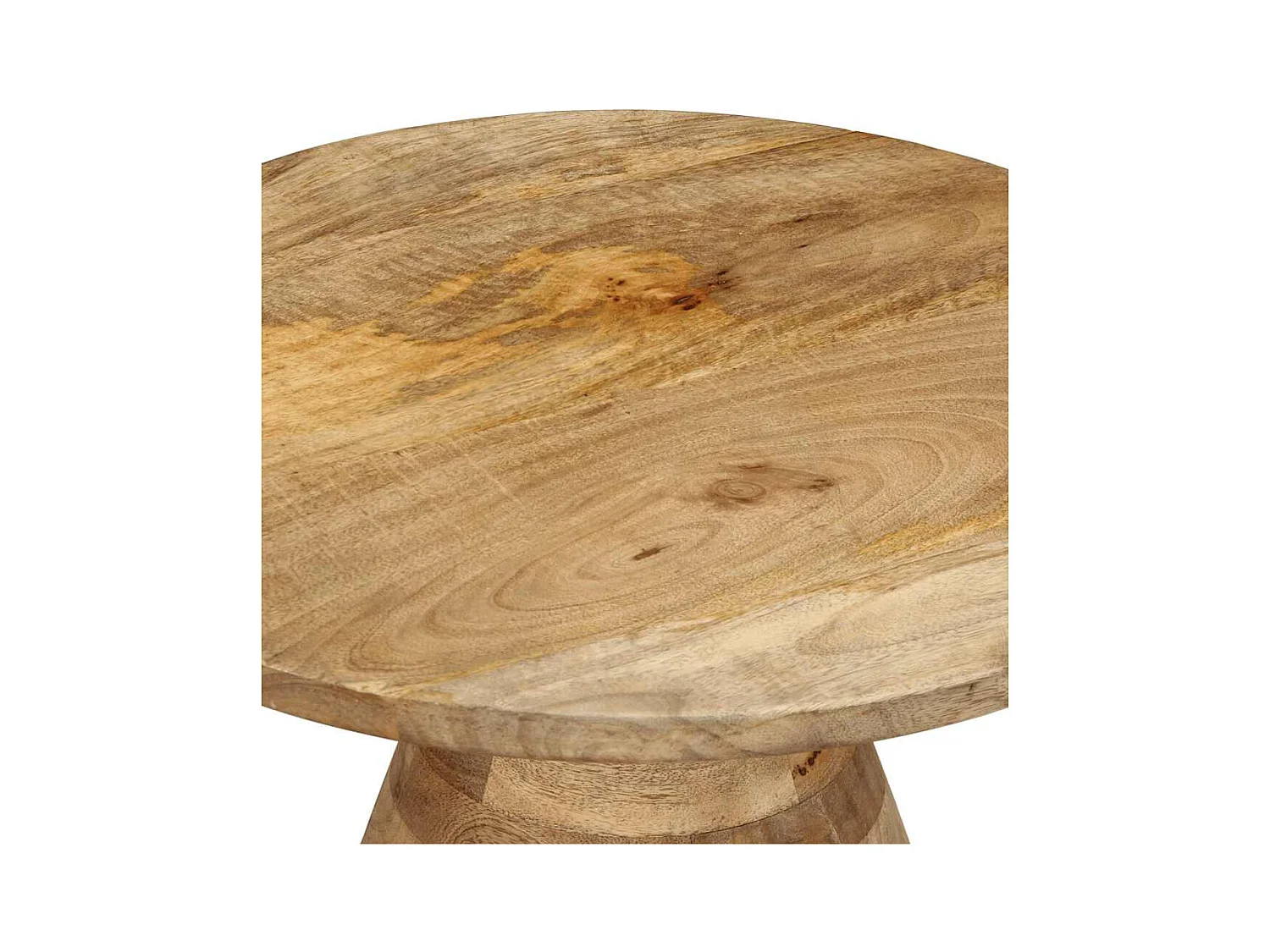 Table d'appoint Ø50x40 cm bois de manguier massif