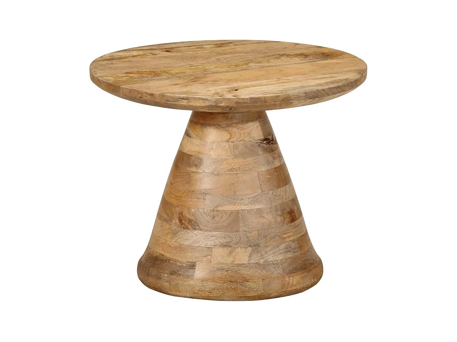 Table d'appoint Ø50x40 cm bois de manguier massif