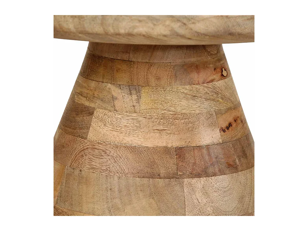 Table d'appoint Ø50x40 cm bois de manguier massif