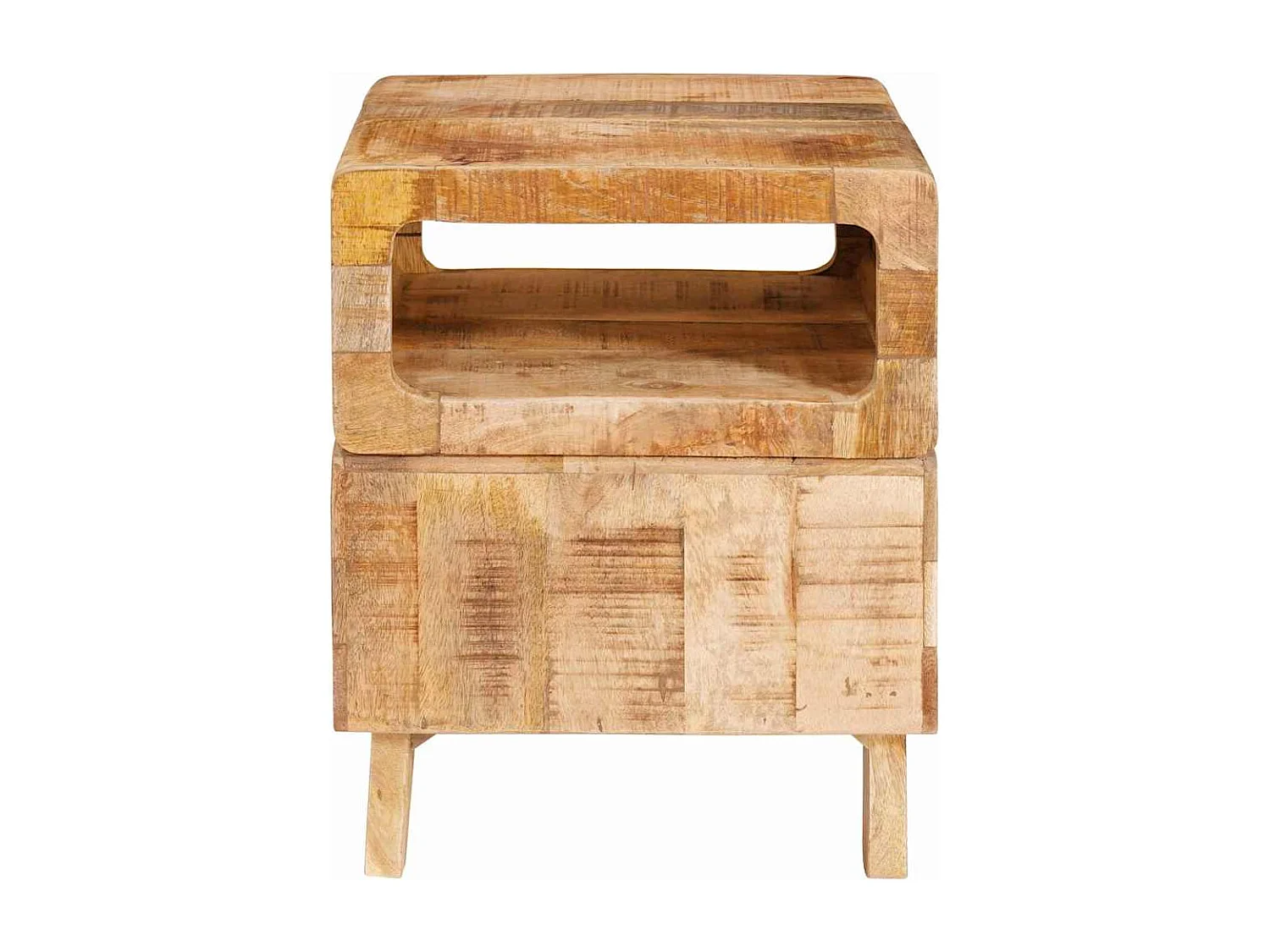 Mesas auxiliares Marrón 40 x 40 x 49 cm madera maciza de mango