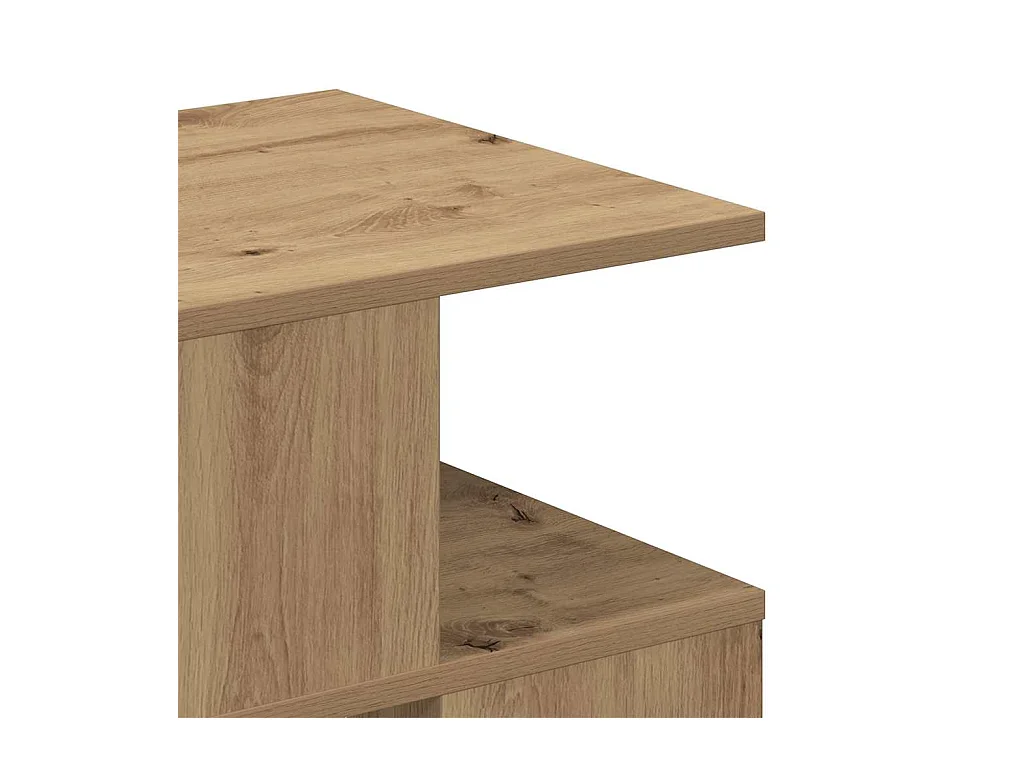 Table d'appoint chêne artisanal 40 x 40 x 40 cm