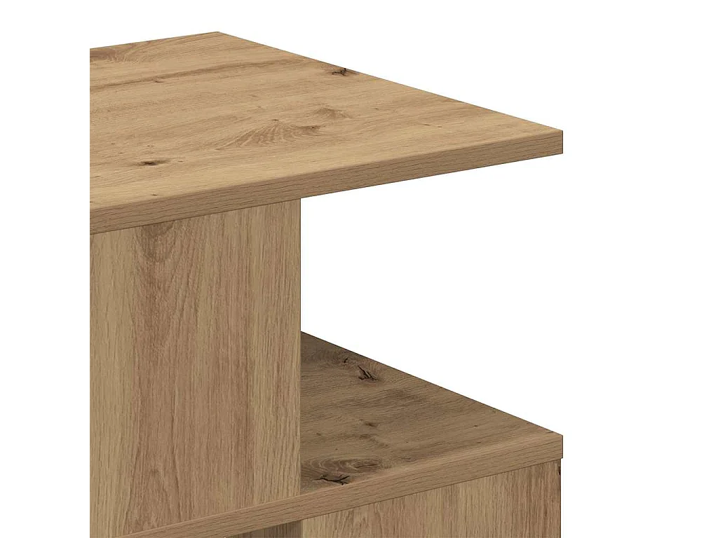 Mesa lateral Roble artisan 40 x 40 x 40 cm Madera contrachapada