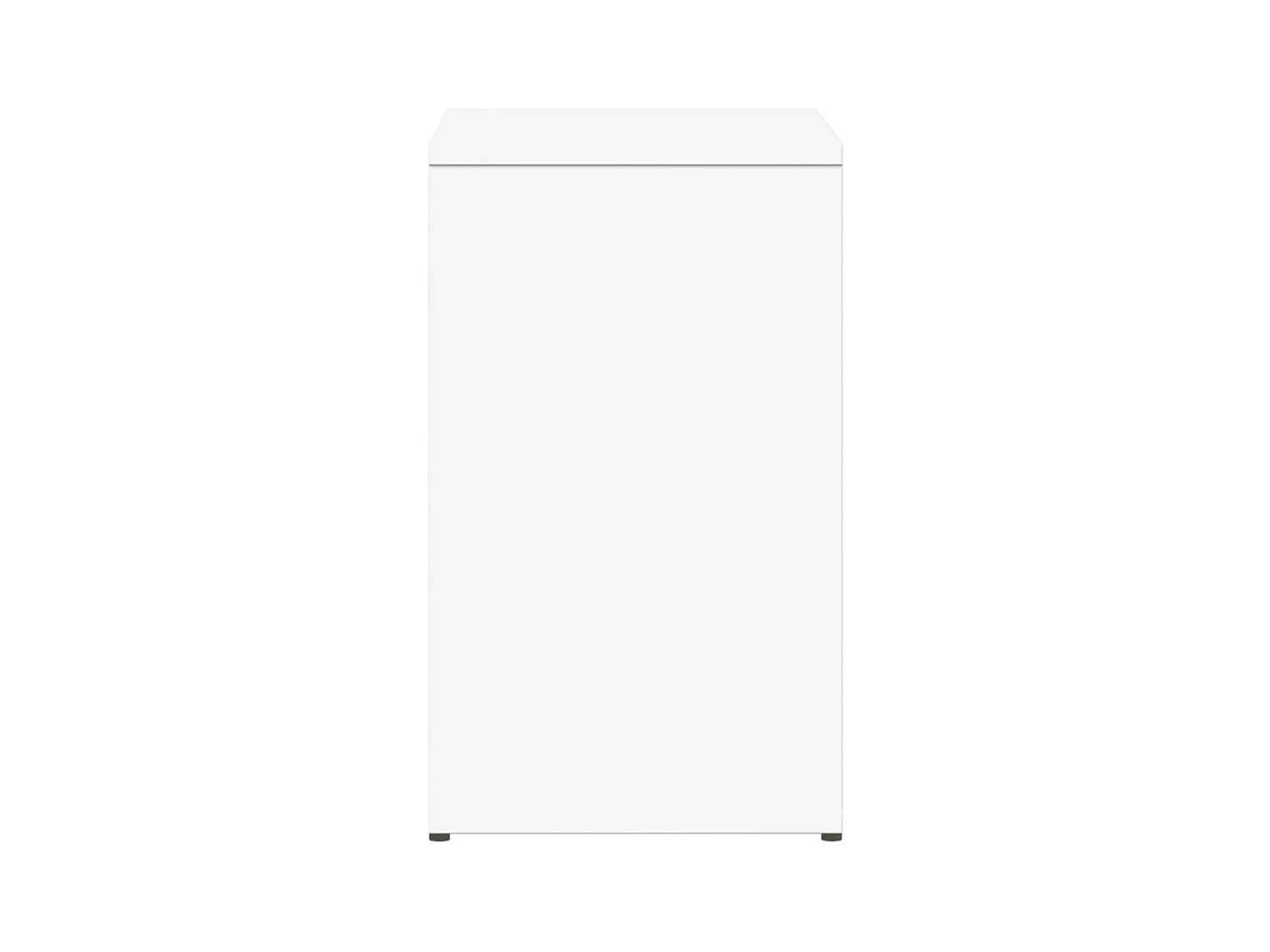 Mesa auxiliar de madera contrachapada blanco 50x30x50 cm