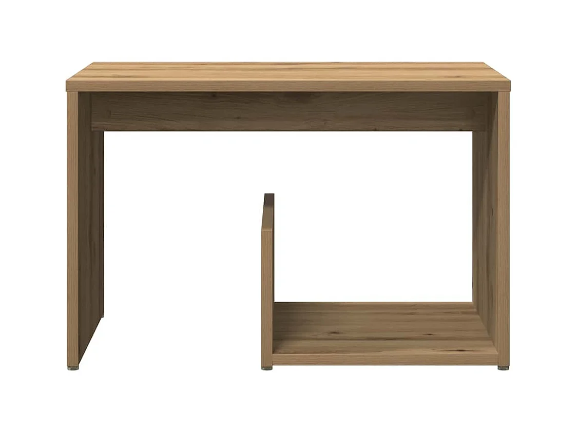 Table d'appoint chêne artisanal 59x36x38 cm bois d'ingénierie