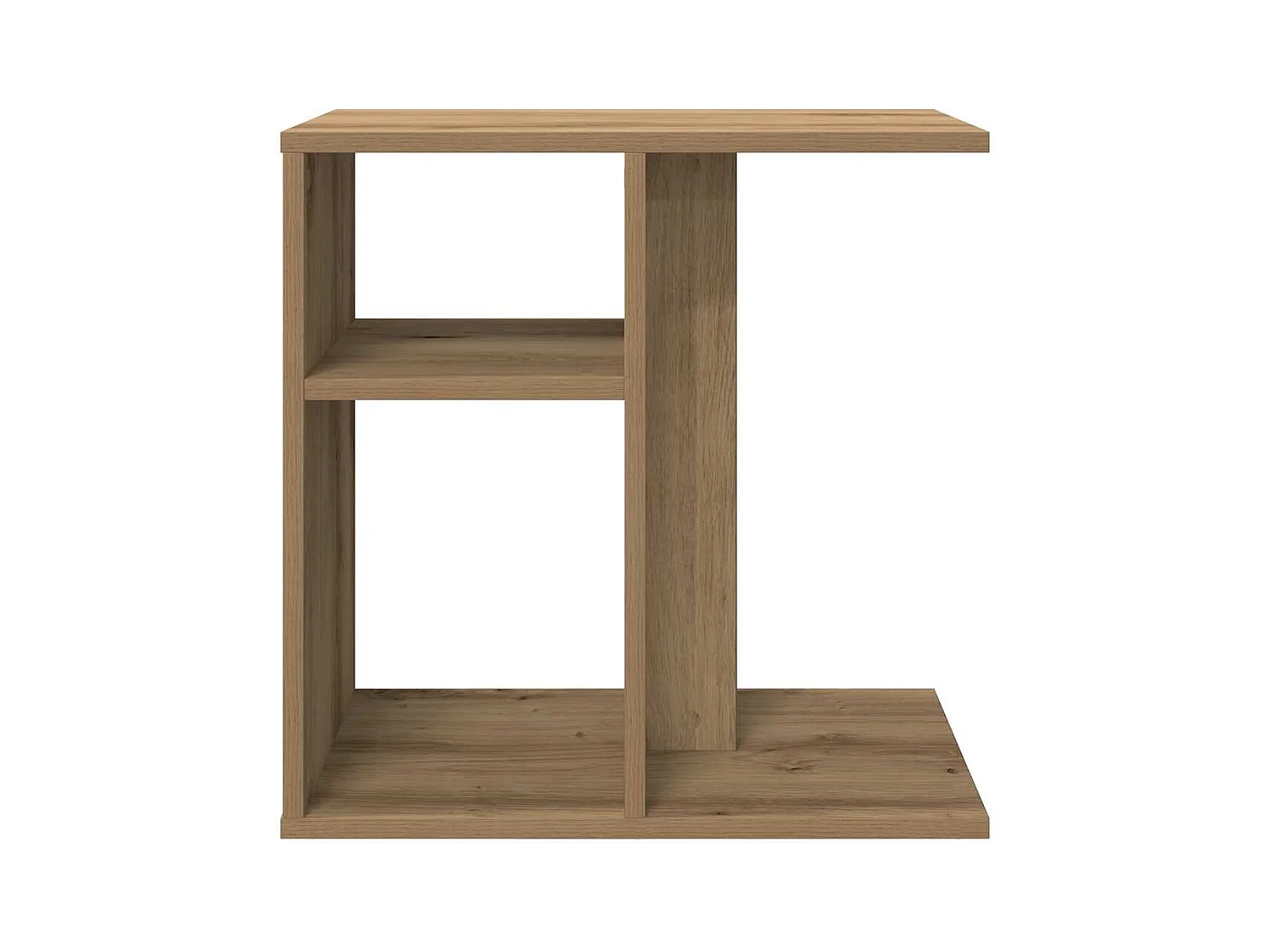 Table d'appoint chêne artisanal 50x30x50 cm bois d'ingénierie