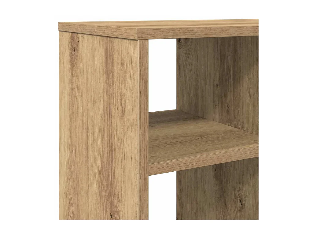 Table d'appoint chêne artisanal 50x30x50 cm bois d'ingénierie