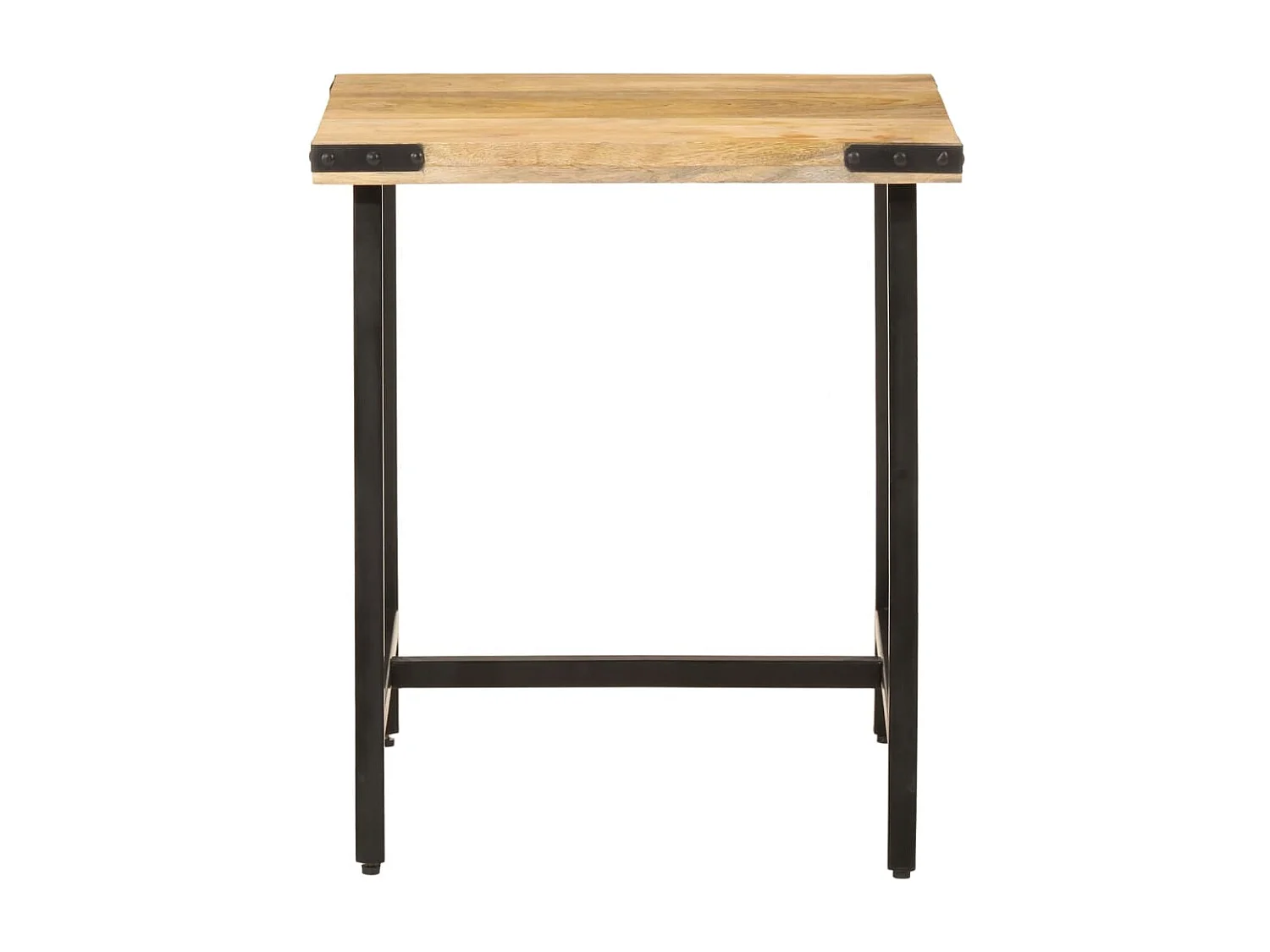 Table d’appoint 45x45x50 cm bois massif de manguier et fer