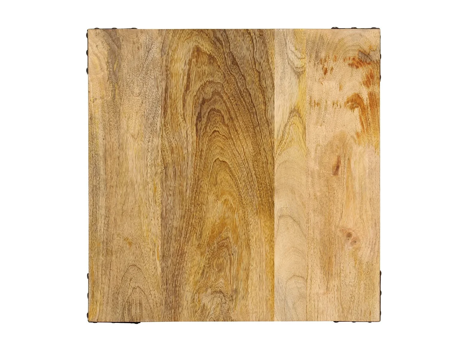 Mesa auxiliar de madera maciza de mango y hierro 45x45x50 cm