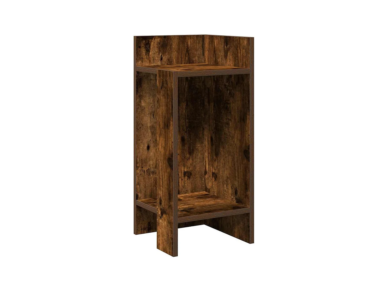 Table d'appoint avec étagère chêne fumé 25,5x27x60 cm