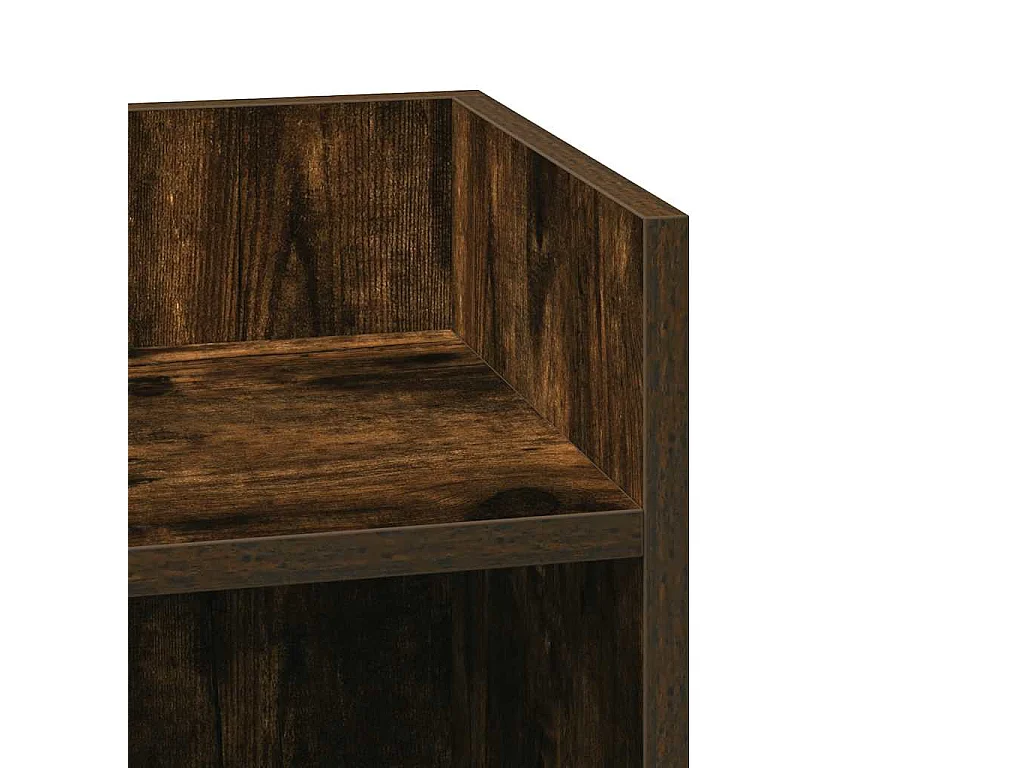 Mesa auxiliar con estante roble ahumado 25,5x27x60 cm