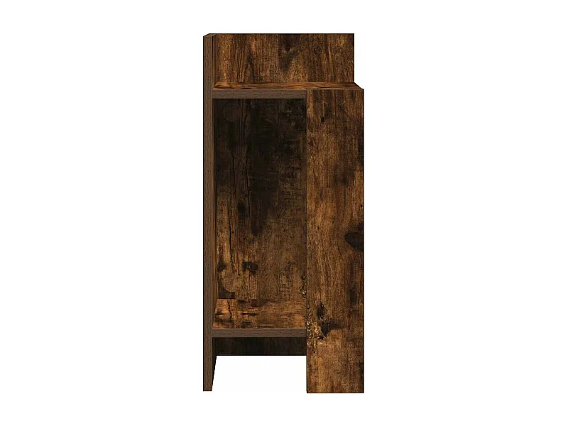 Table d'appoint avec étagère chêne fumé 25,5x27x60 cm