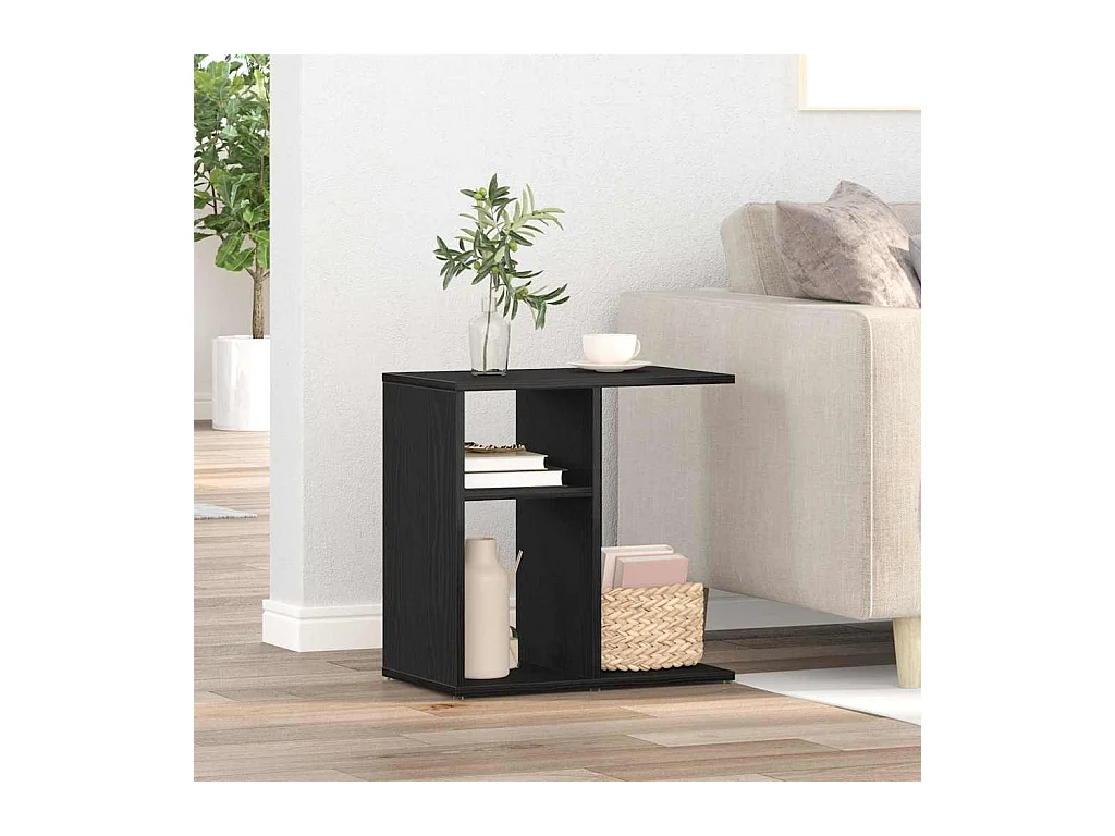 Table d'appoint Chêne noir 50 x 30 x 50 cm Bois d'ingénierie