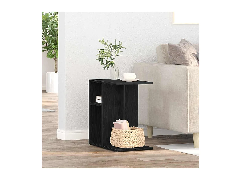 Table d'appoint Chêne noir 50 x 30 x 50 cm Bois d'ingénierie