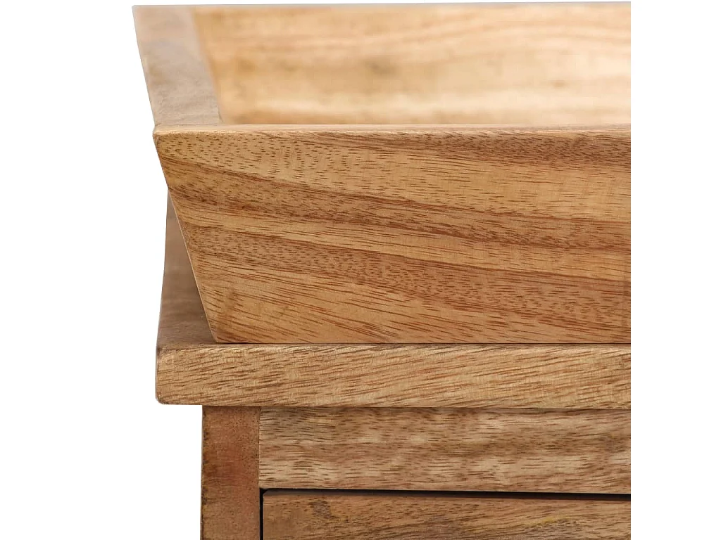 Mesa auxiliar de madera maciza de mango 65x40x76 cm