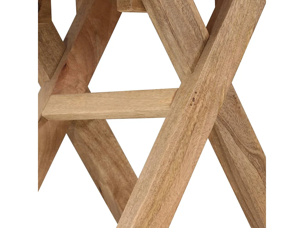 Mesa auxiliar de madera maciza de mango 65x40x76 cm