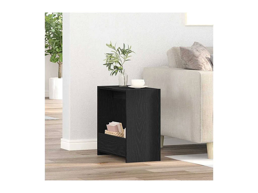 Table d'appoint Chêne noir 50 x 26 x 50 cm Bois d'ingénierie