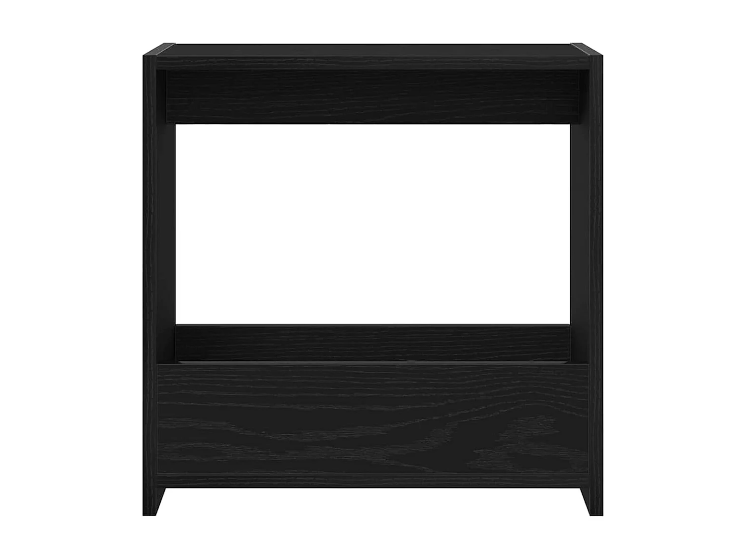 Bijzettafel Zwart eiken 50 x 26 x 50 cm Bewerkt hout