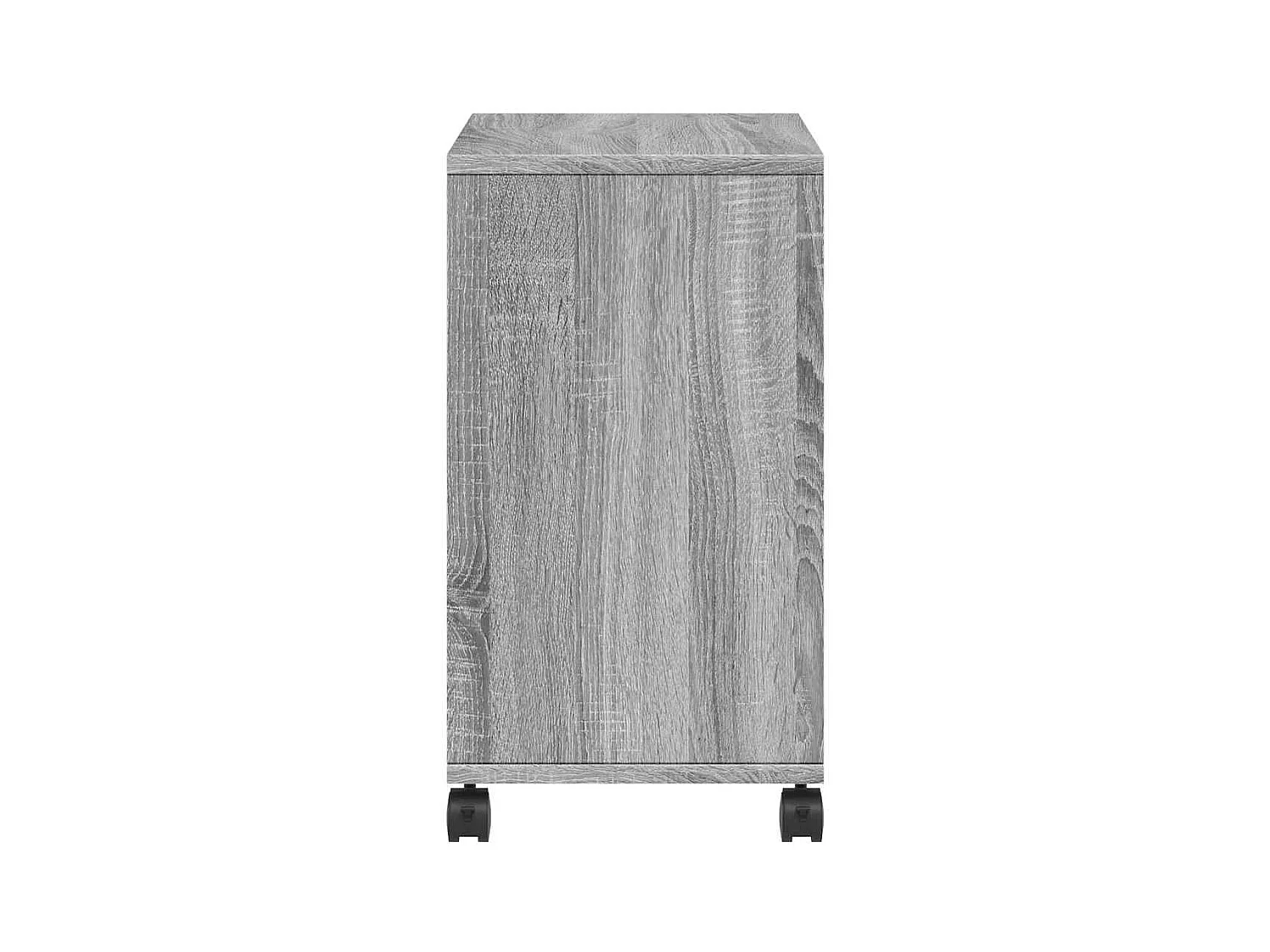 Table d'appoint avec roues sonoma gris bois d'ingénierie