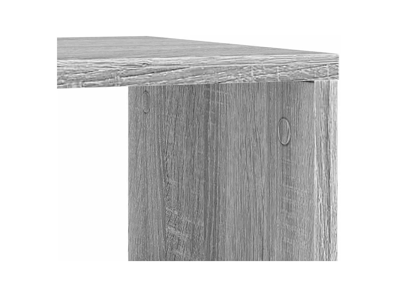 Table d'appoint avec roues sonoma gris bois d'ingénierie