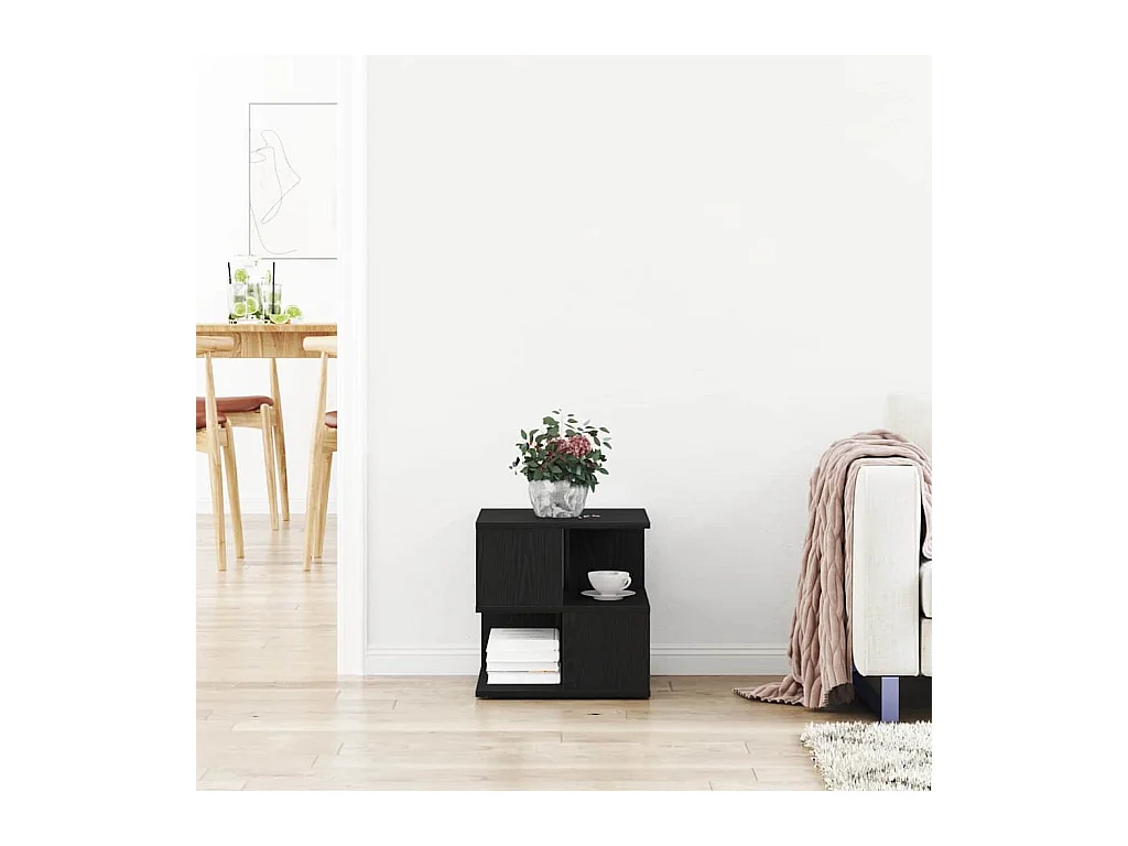 Table d'appoint Chêne noir 40 x 40 x 40 cm Bois d'ingénierie