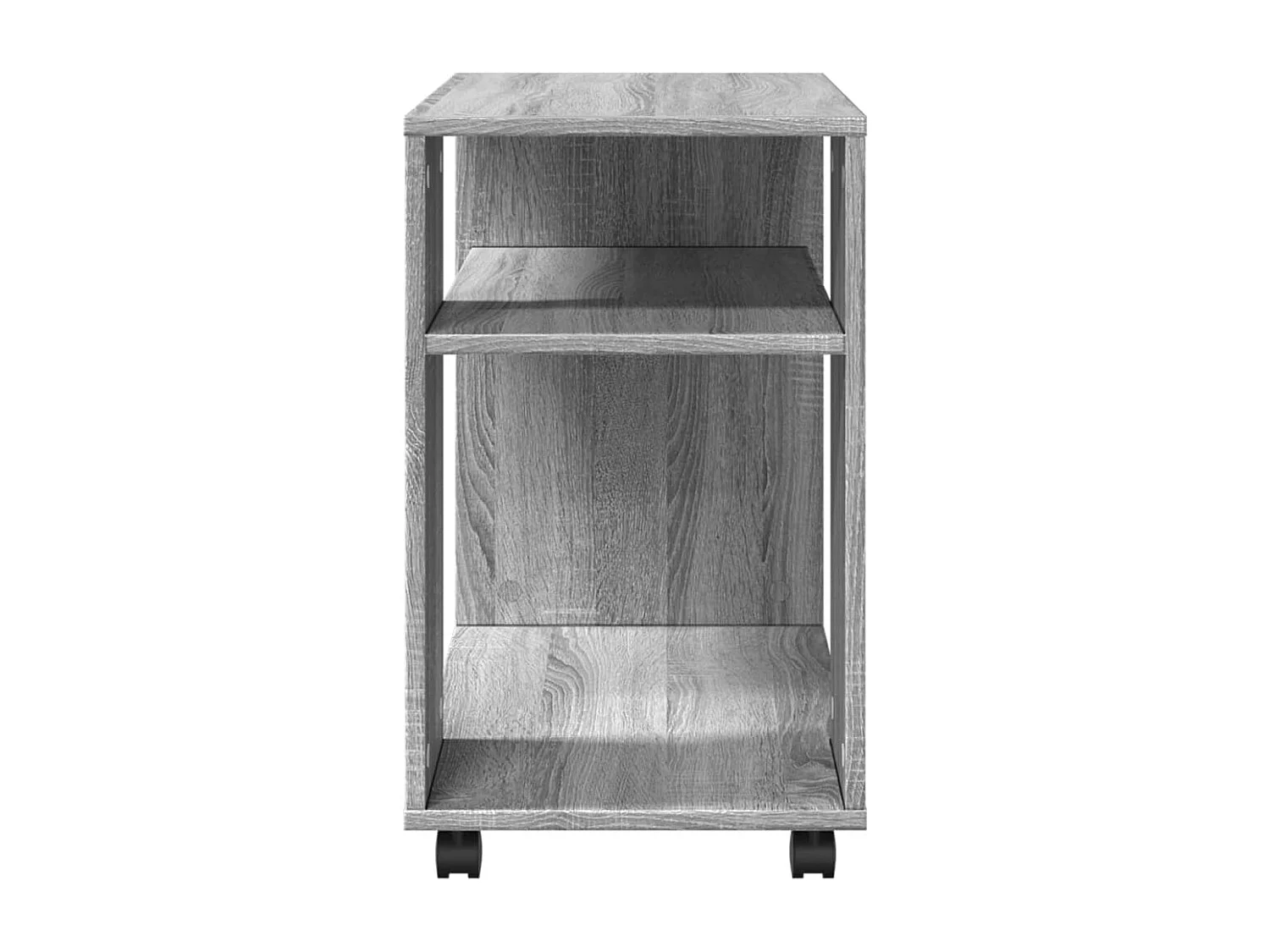 Bijzettafel met wieltjes 70x35x60 cm hout grijs sonoma eiken