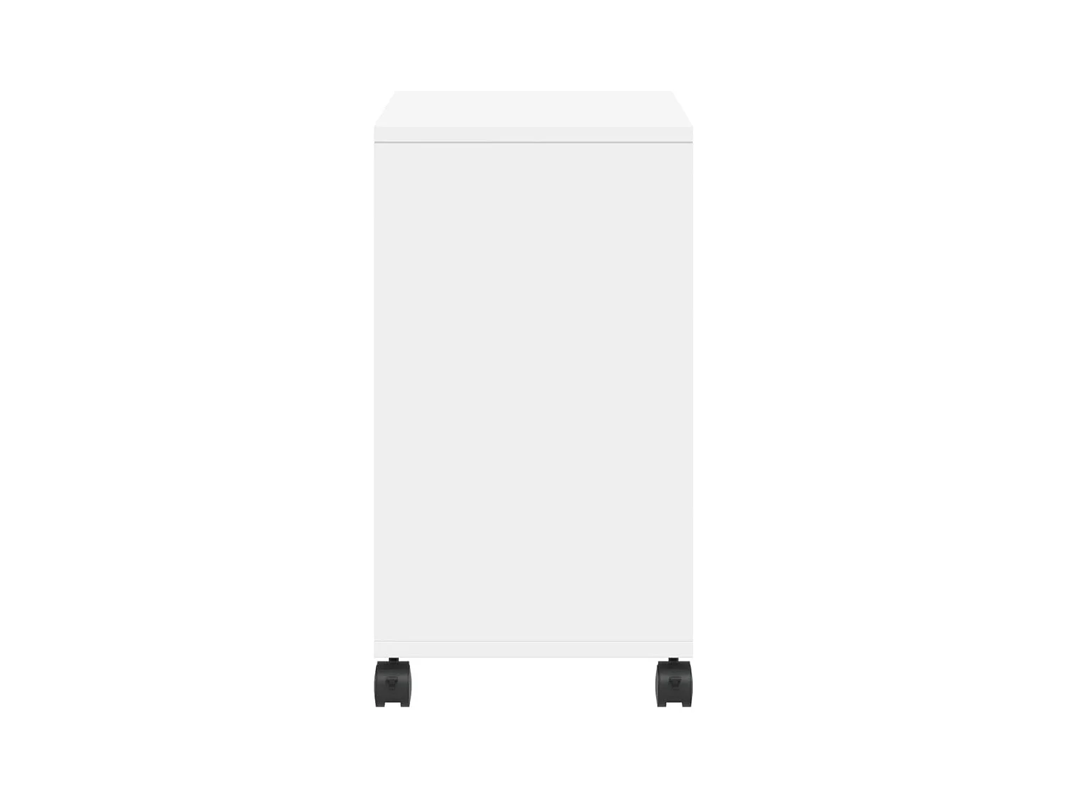 Mesa auxiliar con ruedas madera ingeniería blanco 50x30x55 cm