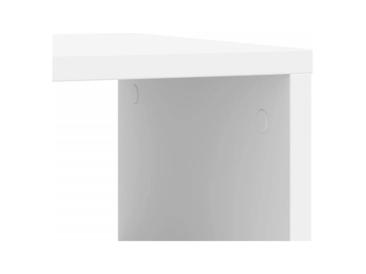 Mesa auxiliar con ruedas madera ingeniería blanco 50x30x55 cm