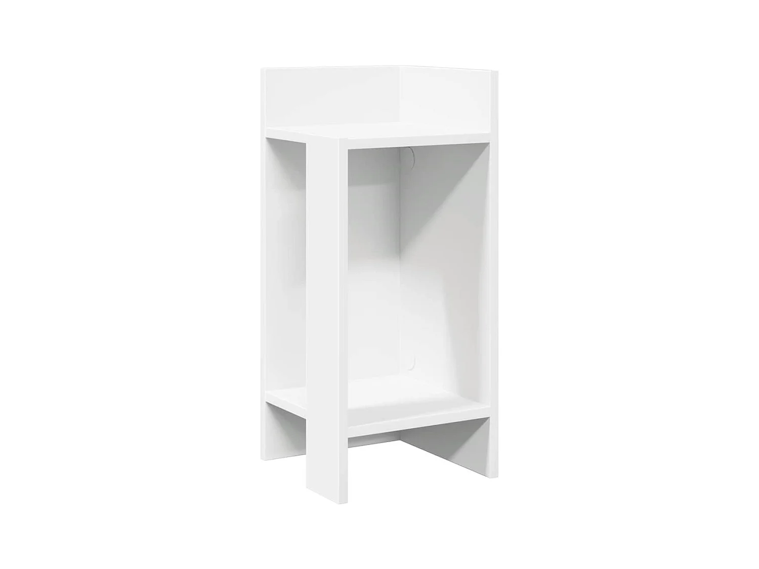 Table d'appoint avec étagère blanc 25,5x27x60 cm