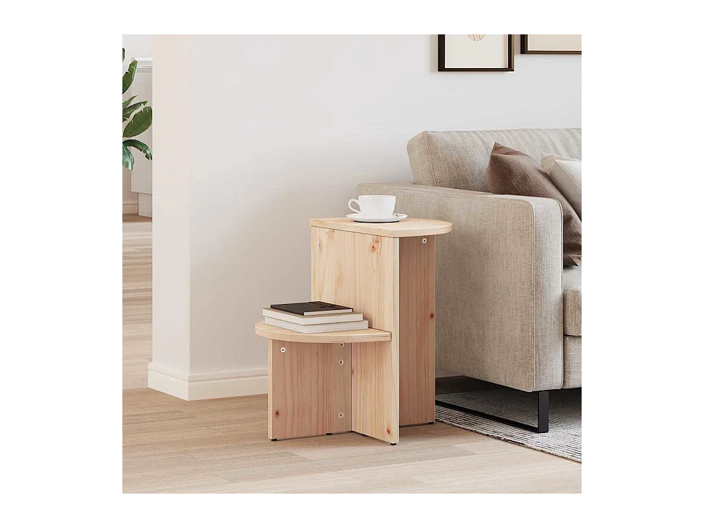 Table d'appoint Naturel 50 x 40 x 50 cm Bois massif en pin