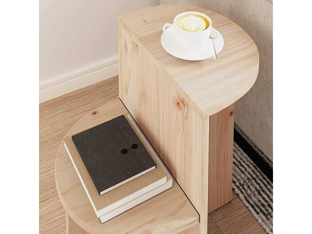 Table d'appoint Naturel 50 x 40 x 50 cm Bois massif en pin