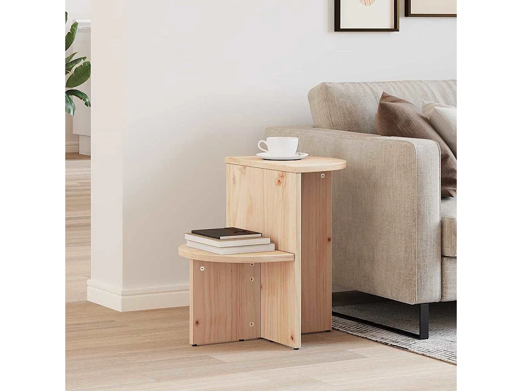 Table d'appoint Naturel 50 x 40 x 50 cm Bois massif en pin