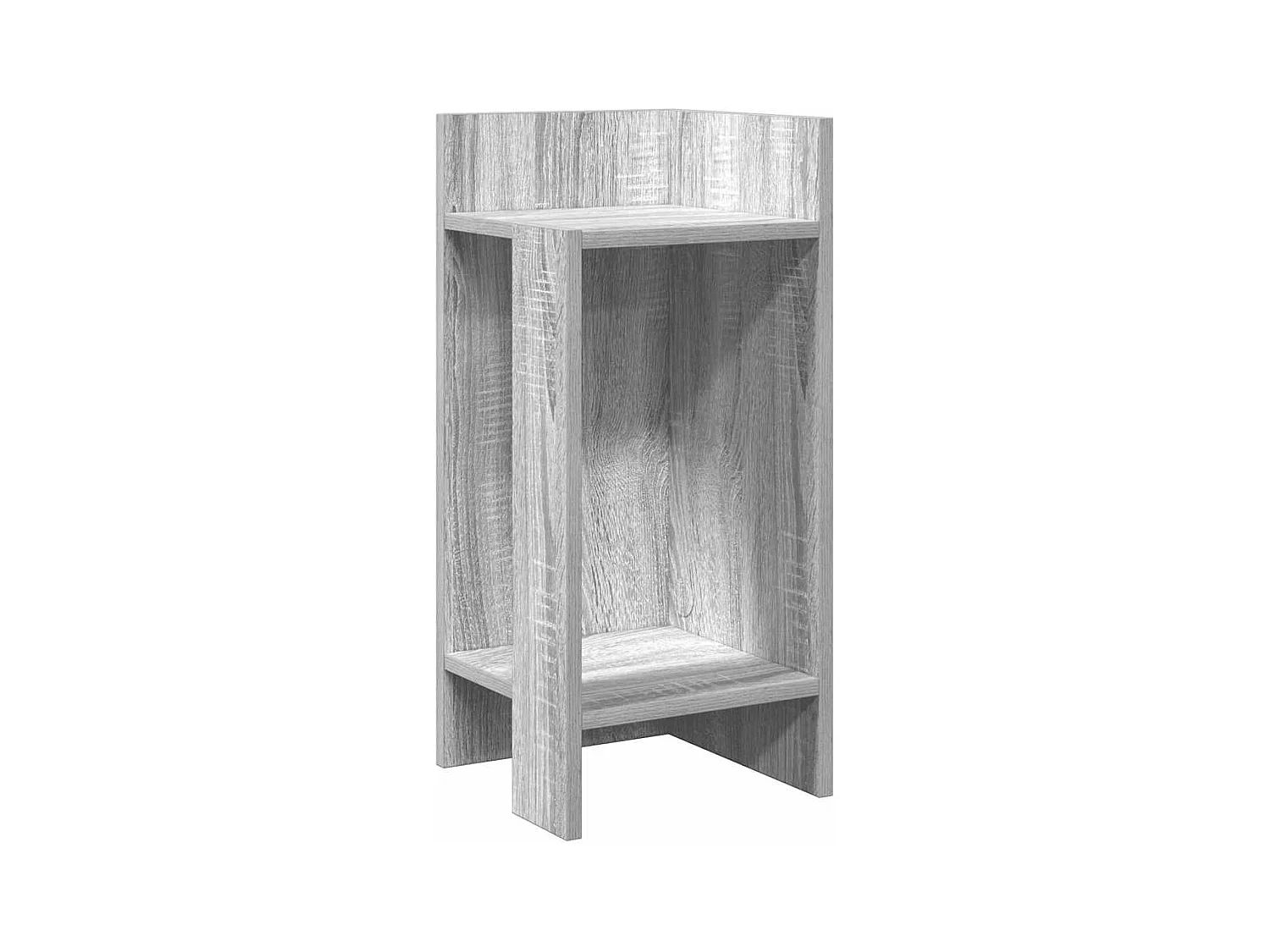 Table d'appoint avec étagère sonoma gris 25,5x27x60 cm