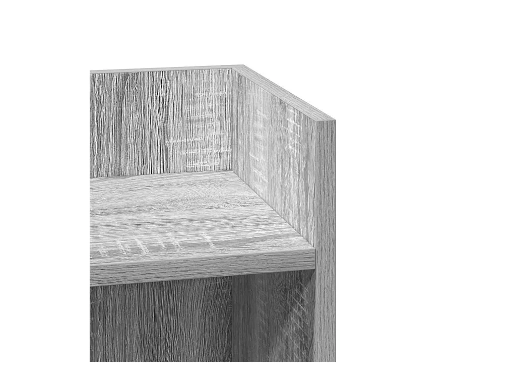 Table d'appoint avec étagère sonoma gris 25,5x27x60 cm