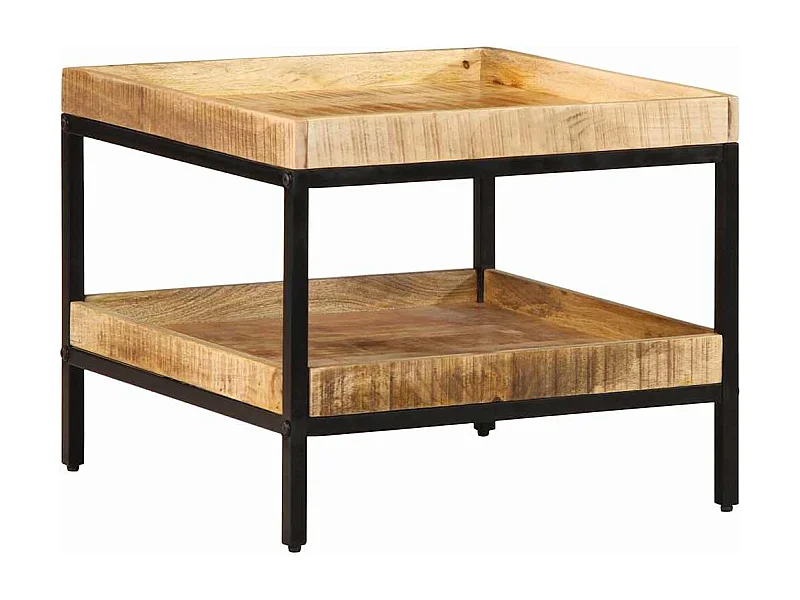 Table d'appoint Marron 55 x 55 x 45 cm bois de manguier massif