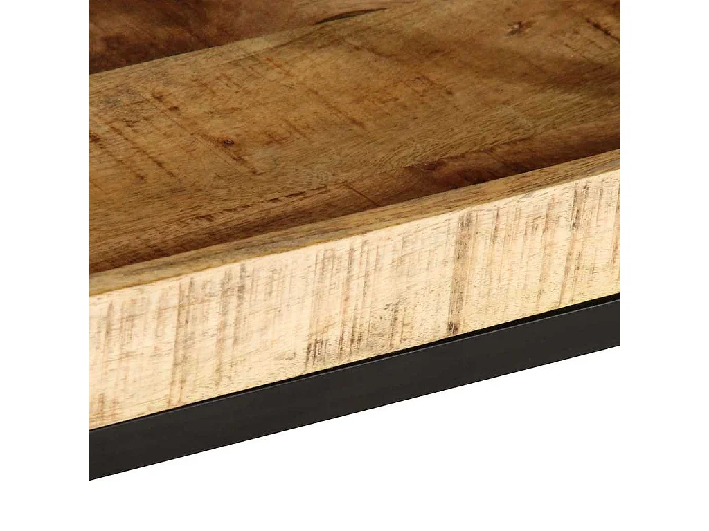 Bijzettafel met plank Bruin 55 x 55 x 45 cm massief mangohout