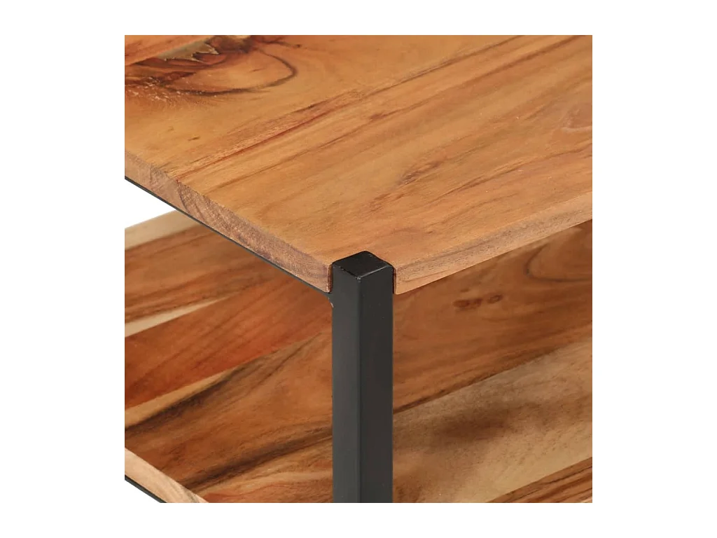 Table d’appoint 35x35x45 cm bois massif d'acacia et fer