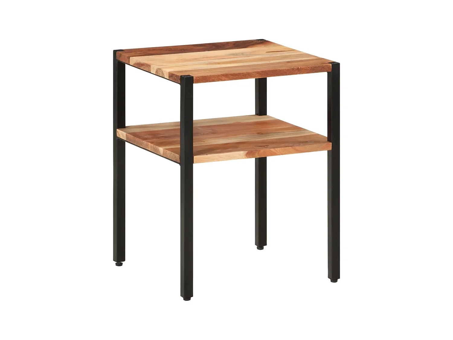 Table d’appoint 35x35x45 cm bois massif d'acacia et fer