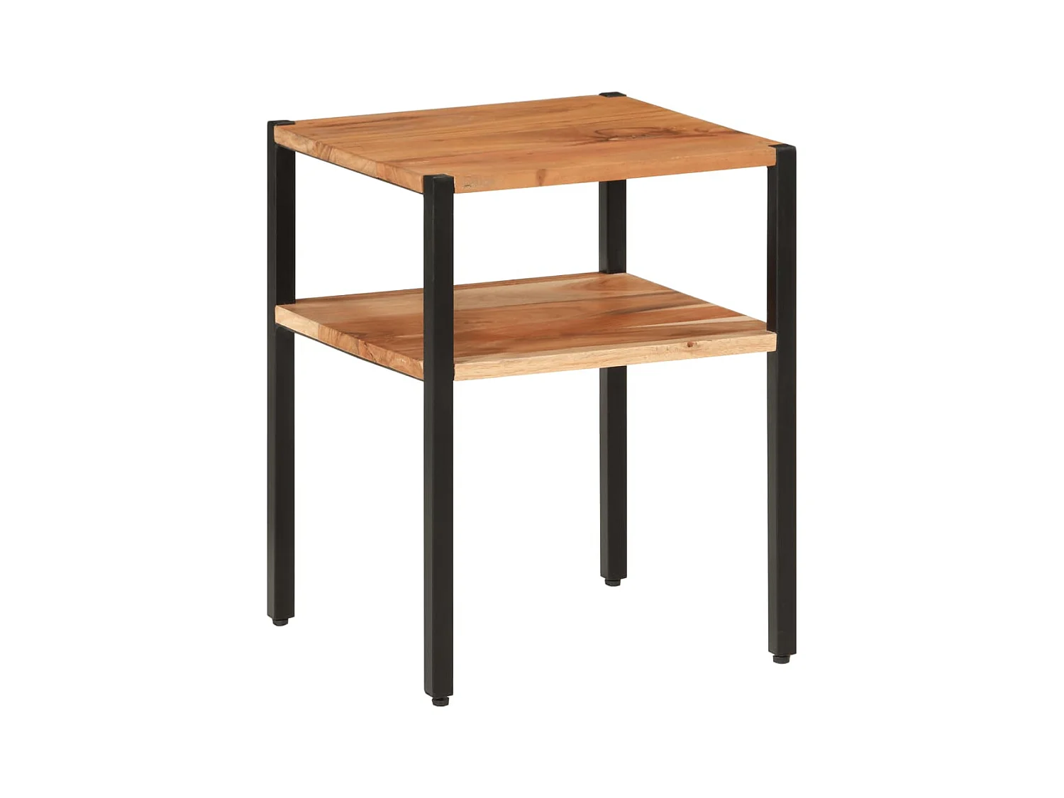 Table d’appoint 35x35x45 cm bois massif d'acacia et fer